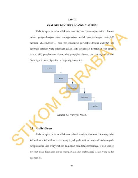 PDF BAB III ANALISIS DAN PERANCANGAN SISTEM Sir Stikom Edu 64 6 BAB