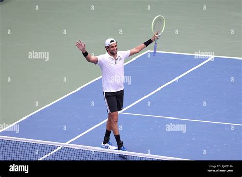 Matteo Berrettini Reaction Matteo Berrettini Reaction Hi Res Stock