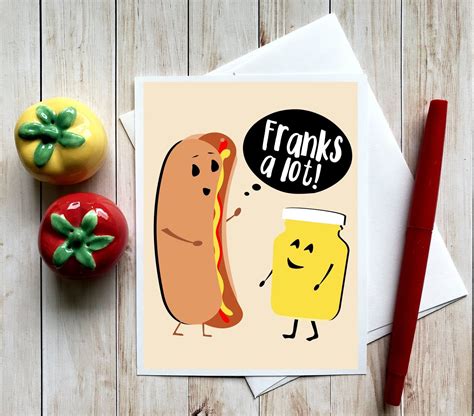 Funny Thank You Notes Pun Cards Food Puns Punny Cards - Etsy