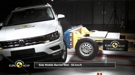 Euro Ncap Crash Test Of Volkswagen Tiguan 2016 5 Star Rating Youtube