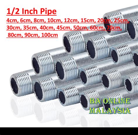 1 2 Inch 3 4 Inch 15mm 20mm Galvanized Iron Pipe Gi Pipe Besi Lazada