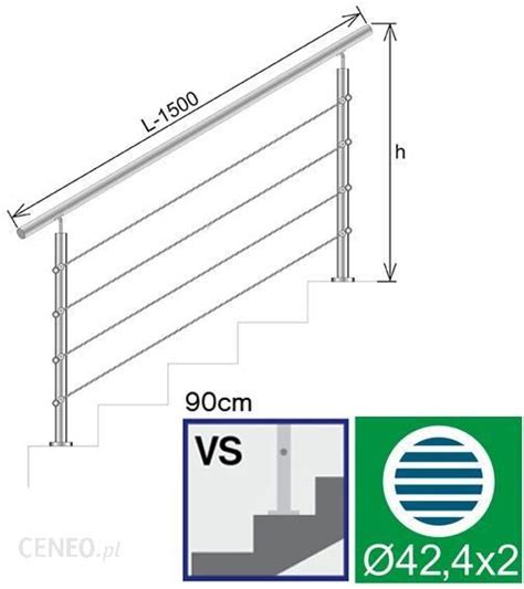 Akcesoria Ogrodzeniowe Umakov Balustrada Nierdzewna AISI304 D42 4 4xd5