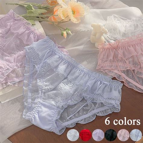 Culottes En Dentelle Pour Femmes Lingerie Transparente Sous V Tements Sexy Ebay