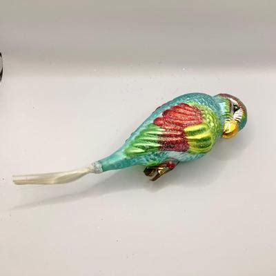 Christopher Radko Polly Wanna Bird Glass Ornament