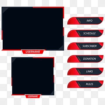 Twitch Stream Panel Hd Transparent Twitch Stream Red Panels And