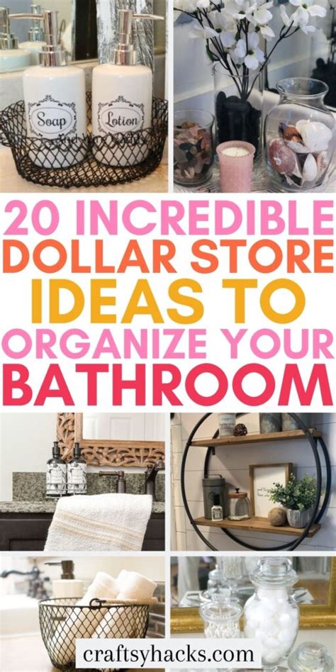 20 Genius Dollar Store Bathroom Hacks Craftsy Hacks