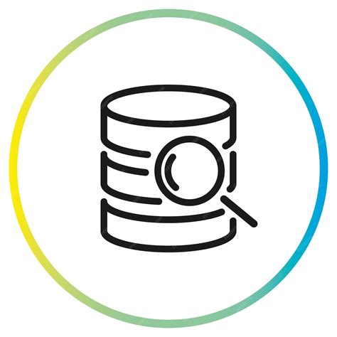 Premium Vector | Search database icon vector