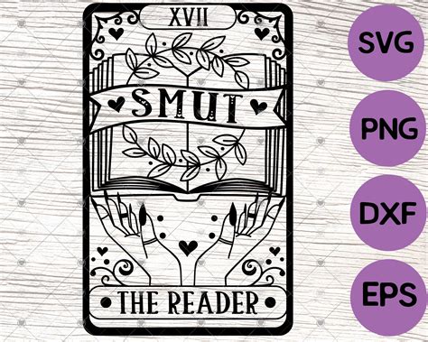 Smut Reader Tarot Card Svg Romance Smut Book Svg Enemies Etsy