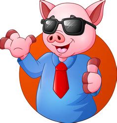 Pig Giving Thumb Up Royalty Free Vector Image Vectorstock