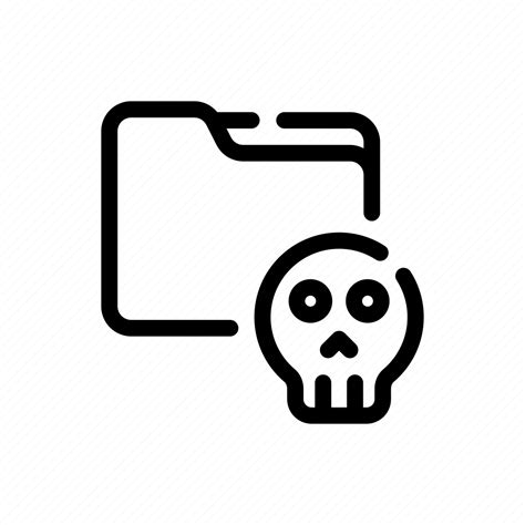 Folder Cyber Crime Illegal Virus Skull Icon Download On Iconfinder