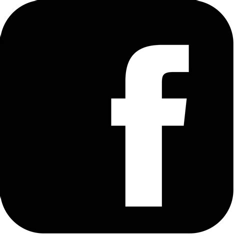 Facebook logo black and white vector - dialkak