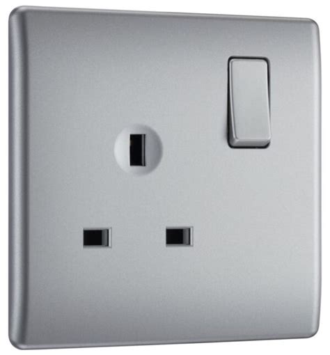 A Gang Switched Socket Grey Pakistan Cables Decoris Series Led