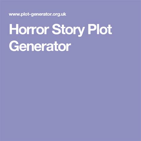 Horror Story Generator : The first type are personal names. - bmp-best