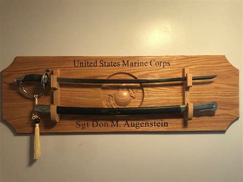 Marine Corps NCO Sword Display U S Army Saber Display Etsy Australia