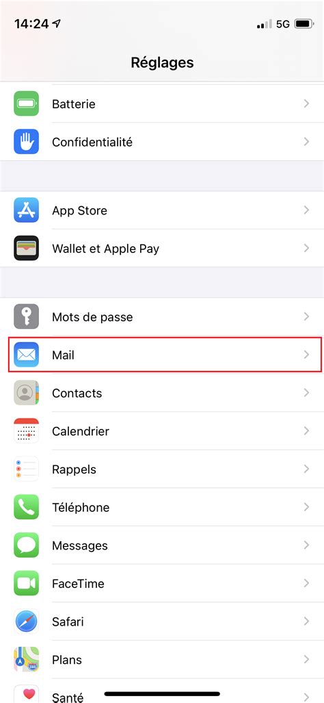 Paramétrer une adresse mail avec l application Mail sur iPhone