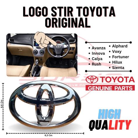 Jual Logo Stir Toyota Avanza Innova Calya Rush Alphard Voxy Fortuner