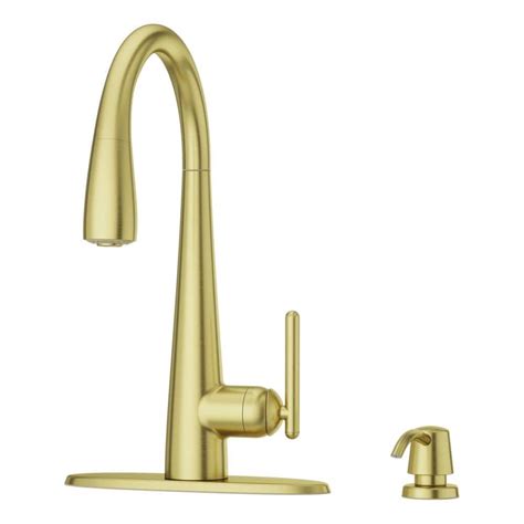 Gold Kitchen Faucet Moen S Bg Weymouth One Handle Semi Pro