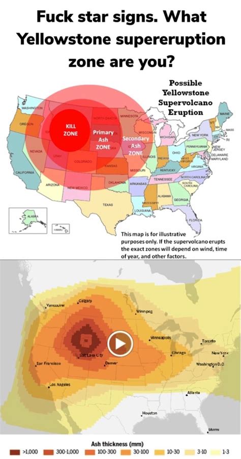 Fuck Star Signs What Yellowstone Supereruption Zone Are You Possible Yellowstone Supervolcano