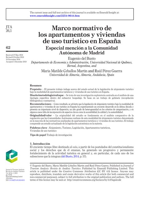 PDF Marco Normativo De Los Apartamentos Y Viviendas De Uso Turistico