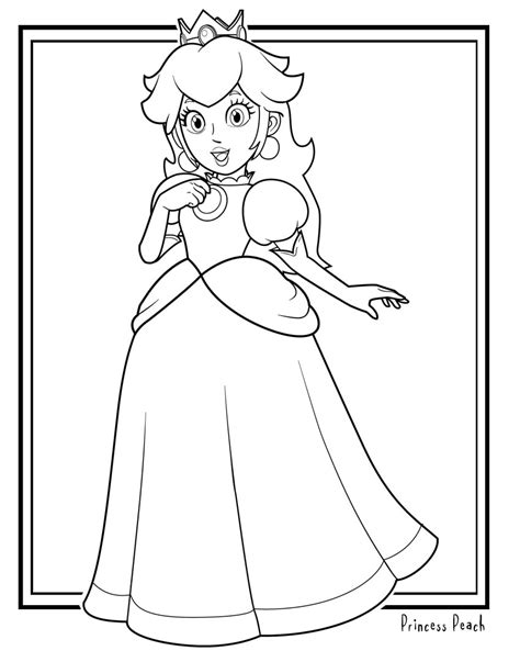 Desenhos Da Princesa Do Mario Para Colorir