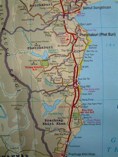 Map Of Hua Hin Thailand