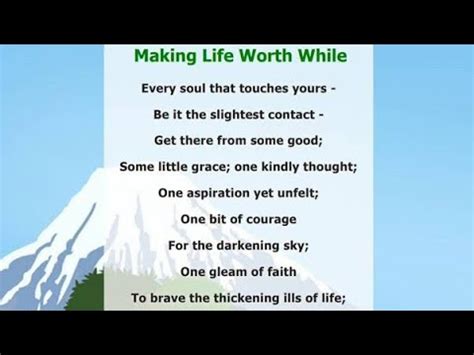 Th Std English Unit Poem Making Life Worthwhile English Tnpsc