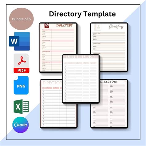 Directory Template Printable In Pdf Word Excel [editable]