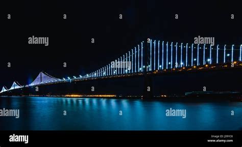 San Francisco-Oakland Bay Bridge at night Stock Photo - Alamy