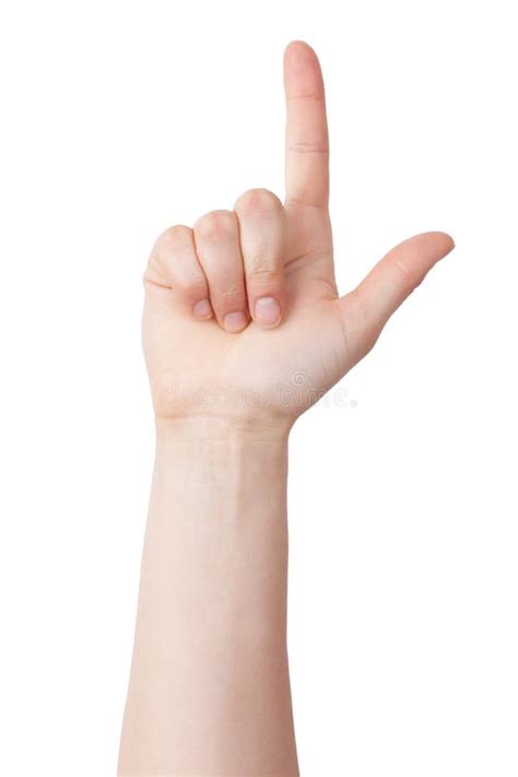 Human Hand With Two Raised Fingers Stock Image Image Of Contempt