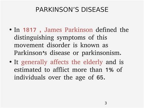 Pathophysiology Of Parkinsons Disease Ppt