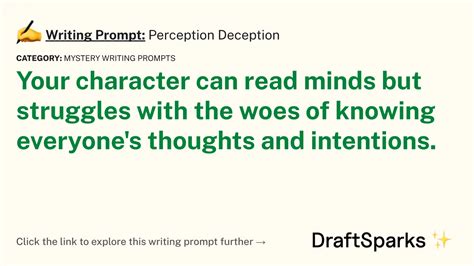 Writing Prompt Perception Deception DraftSparks