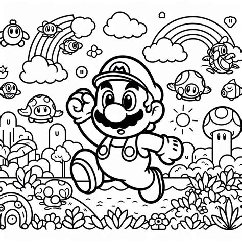 Desenho Do Super Mario - Desenhos do Super Mario Bros para colorir e imprimir