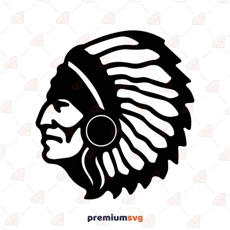 Indian Warrior Svg Indian Chief Head Svg Premiumsvg