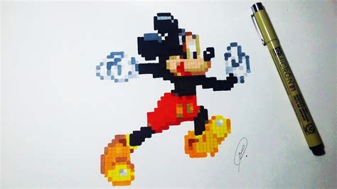 Mickey Mouse Pixel Art Minecraft