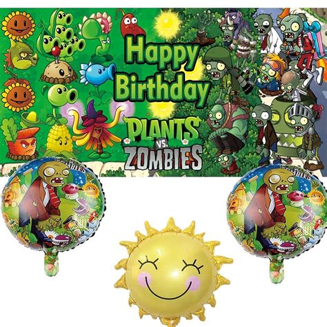 Buy Plants Vs Zombies Birthday Party Supplies Set Birthday Balloon