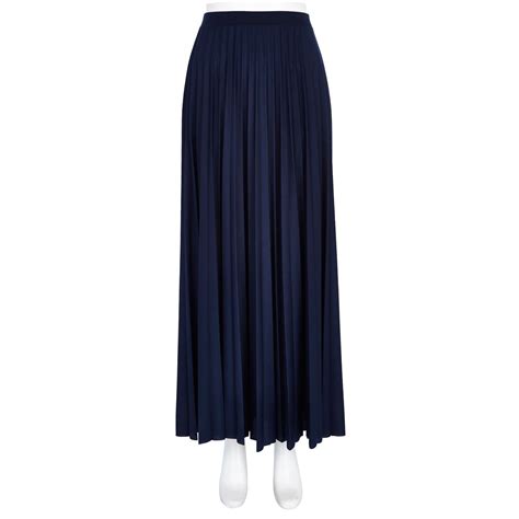 River Island Navy Blue Pleated Maxi Skirt Lyst