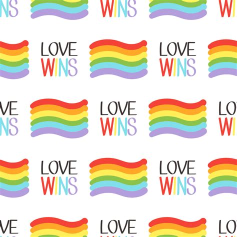 Vector Pride Doodle Seamless Pattern Lgbt Hearts With Rainbow Gay Parade Lgbtq Rights Symbol