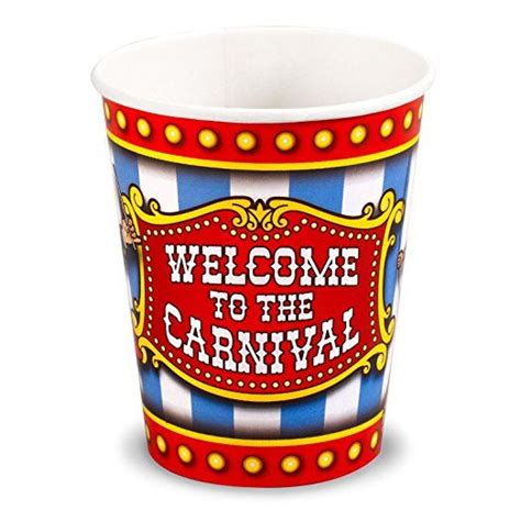 Fun Express Under The Big Top Carnival Theme Party Cups 9 Ounce Set