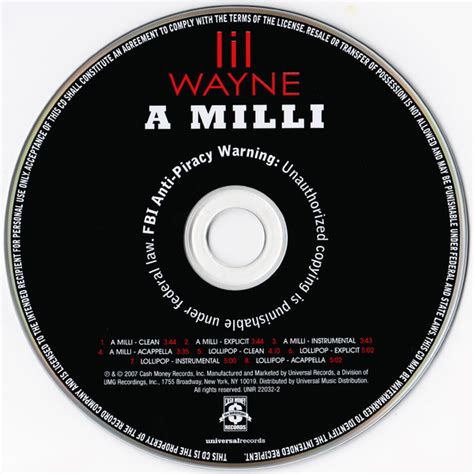 Lil Wayne – A Milli (2008, CD) - Discogs