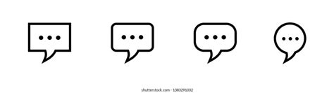 Comment Icon Bubble Vector Symbol Dots Stock Vector (Royalty Free) 2233553773 | Shutterstock