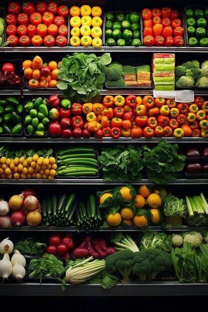 Premium Photo | Abundance of healthy food choices in supermarket aisle