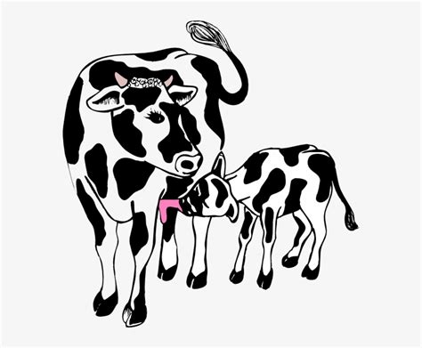 Cow Calf Silhouette