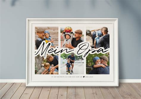 Foto Poster OMA OPA Personalisiert Foto Collage Etsy