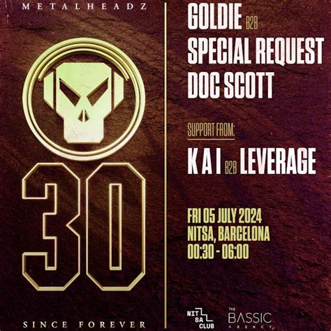 Metalheadz 30 Years Goldie Regia Dana Montana Bilhetes € 19 5