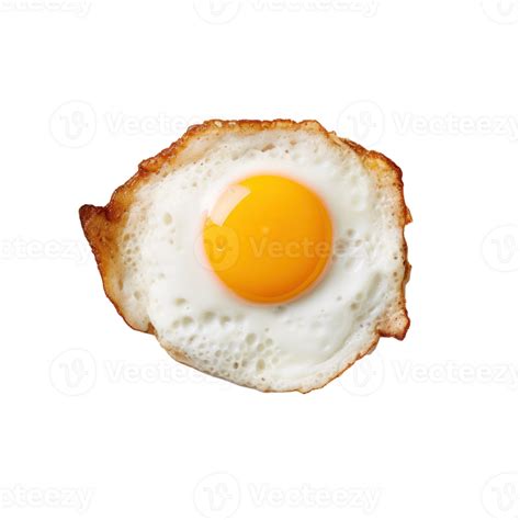 Fried Egg On White Plate Isolated Png