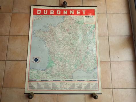 Ancienne Affiche Carte Routi Re De France Dubonnet Eur