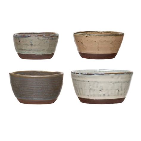 Storied Home In Fl Oz Multi Colored Stoneware Serving Bowls