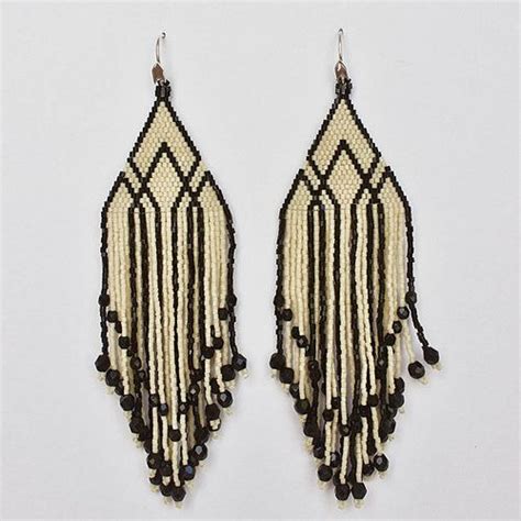 Seed Bead Fringe Earrings Beaded Statement Bracelets Handwoven Jewelry