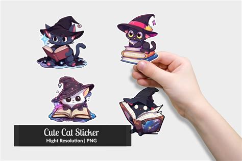 Cute Cat Sticker Graphic by IkkiloDesign · Creative Fabrica