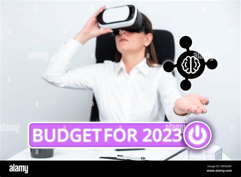 Text Caption Presenting Budget For 2023 Internet Concept An Written